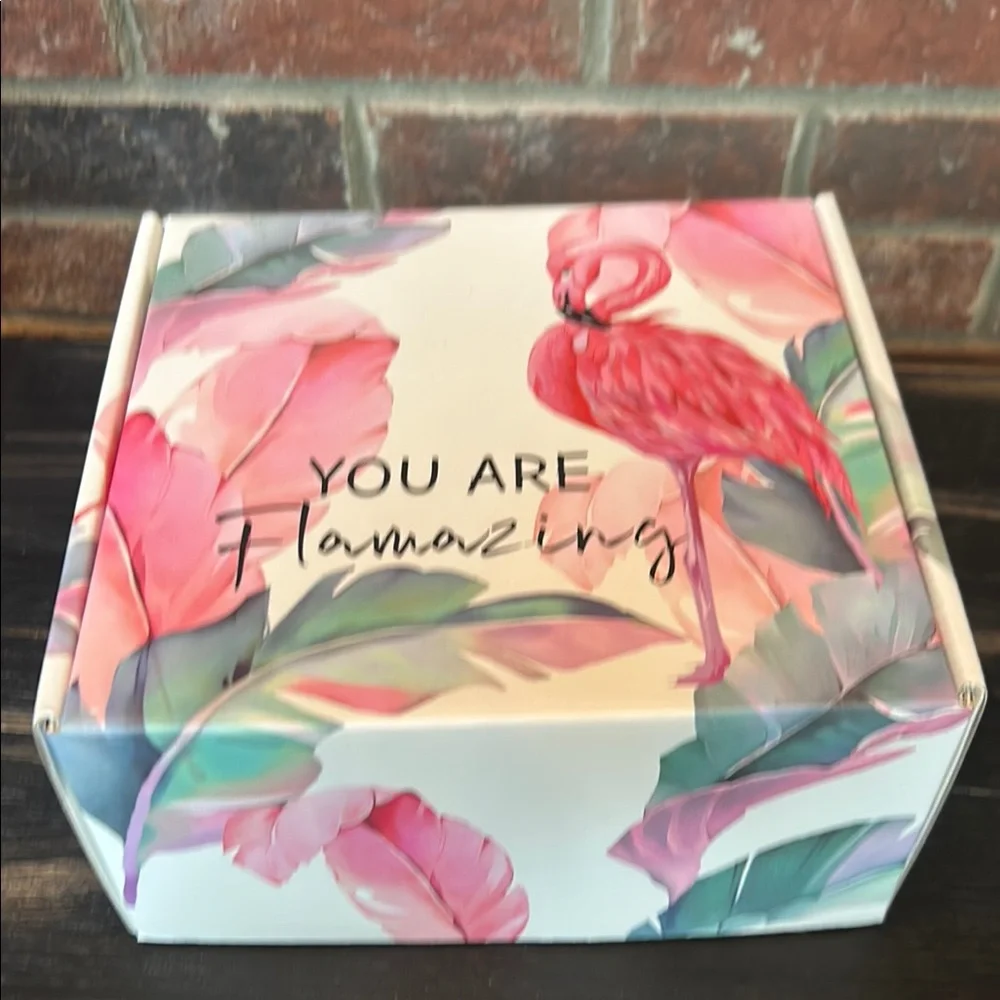 Flamingo Tumbler and Relaxation Set, spa day.